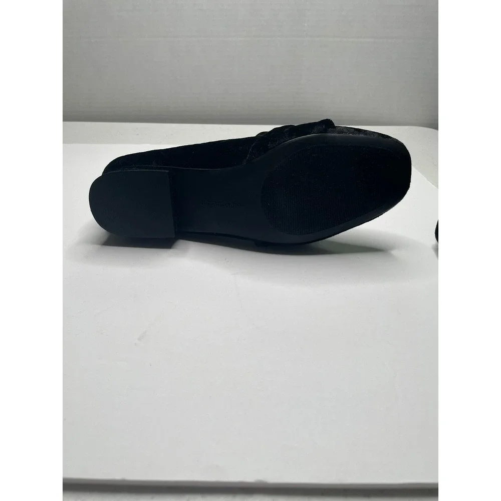 ComfortView 7.5 Black Crushed Velvet & Rhinestone Loafers